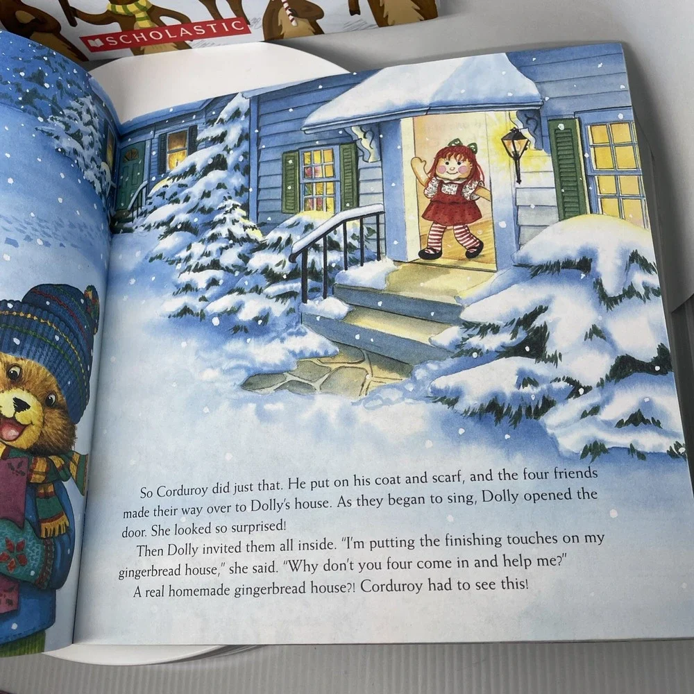 Lot‎ 4 Christmas Scholastic Books Winter Holiday Corduroy Santa Christmas Gifts